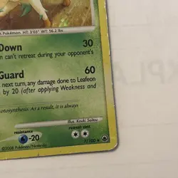 Pokemon TCG Leafeon Holo Rare Majestic Dawn 7/100 Card 2008 - Image 4