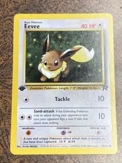 Eevee 55/82 1st Edition Team Rocket Common Pokemon Card - Image 1