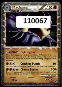 (110067) MACHAMP PRIME 95/102 Ultra Rare Holo HGSS Triumphant Pokemon Card - Image 1