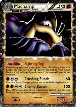 (110067) MACHAMP PRIME 95/102 Ultra Rare Holo HGSS Triumphant Pokemon Card - Image 2