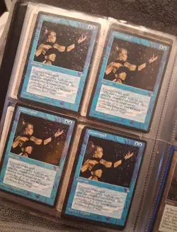 Wizards of the Coast MTG Counterspell Deckmaster 1996 English Blue x4 #155 - Image 3