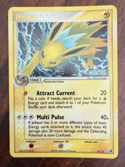Pokemon Jolteon 8/115 EX Unseen Forces Reverse Holo Stamped MP - Image 1