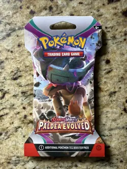 Pokemon TCG Scarlet & Violet Paldea Evolved Booster Pack Sleeved 2023 - Image 1