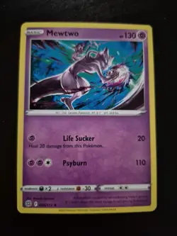 Pokemon Mewtwo TCG Non Holo Rare Card Brilliant Stars 056/172 - Image 1