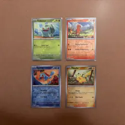 Pokemon 151 COSTCO TIN PROMO SET - Cosmos Holos - 4 Card Set NM - Image 1