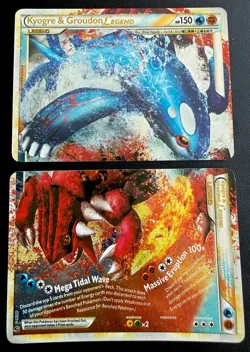 Pokemon Undaunted Kyogre & Groudon Legend 87/90 & 88/90 LP - Image 1