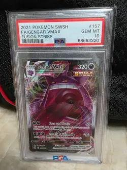 GENGAR VMAX #157 PSA 10 - 2021 POKEMON SWORD & SHIELD FUSION STRIKE FULL ART - Image 3