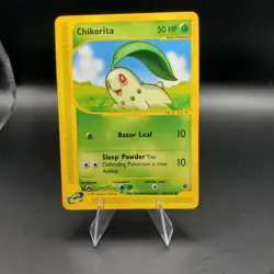 Chikorita Pokemon 100/165 Expedition Base Set Common Regular LP - Image 1