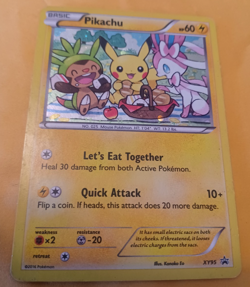The Pokemon Company Pikachu XY95 XY Promo Holo Basic 60 HP Heavy Play English - Image 1