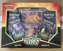 Pokemon Hidden Fates Charizard GX Collection Box 4 Booster Pack Promo Jumbo Card - Image 1