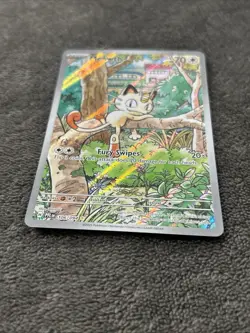 Pokemon TCG Meowth 106/094 Full Art Illustration Rare Holo Phantasmal Flame EN - Image 2