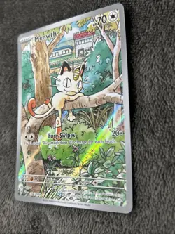 Pokemon TCG Meowth 106/094 Full Art Illustration Rare Holo Phantasmal Flame EN - Image 4