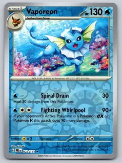Vaporeon 022/131 Reverse Holo Rare Prismatic Evolutions Pokemon Near Mint - Image 1