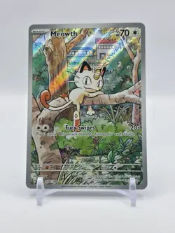 Meowth 106/094 Phantasmal Flames Illustration Rare Holo English Pokemon TCG NM - Image 1