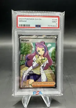 PSA 9 MINT Miriam 238/198 Scarlet & Violet FA Ultra Rare Holo Trainer Pokemon - Image 1