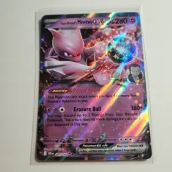 Pokemon Destined Rivals 81/182 Rare Team Rocket's Mewtwo Ex MINT Holo - Image 1
