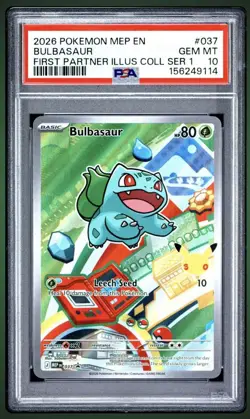 2026 POKEMON FIRST PARTNER ILLUSTRATION COLLECTION SERIES PSA 10 SEQUENTIAL SET - Image 4