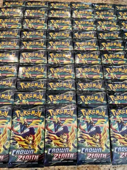 Pokemon TCG Sword & Shield Crown Zenith Booster Pack Lot of 10 from Sea & Sky NM 820650809170 - Image 1
