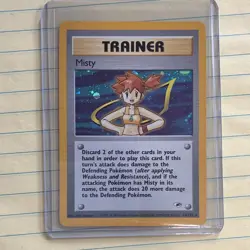Misty 18/132 Gym Heroes 1999 Trainer Holo Rare Unlimited English Pokemon TCG - Image 1