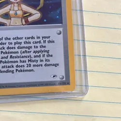 Misty 18/132 Gym Heroes 1999 Trainer Holo Rare Unlimited English Pokemon TCG - Image 5