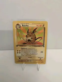 Pokemon Fossil 29/62 Raichu 1st Edition - Image 1