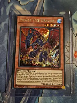 Power Vice Dragon BLZD-EN002 Secret Rare Yugioh Mint - Image 1