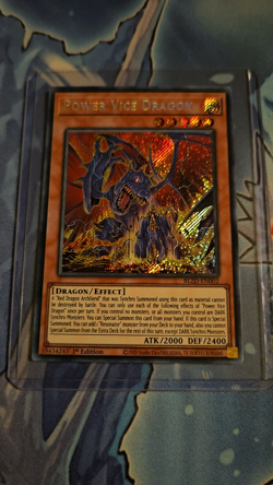 Power Vice Dragon BLZD-EN002 Secret Rare Yugioh Mint - Image 2