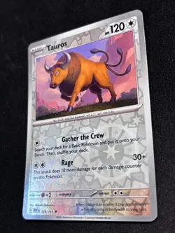 Tauros Reverse Holo NM 128/165 Scarlet & Violet 151 Pokemon Card - NM - Image 3