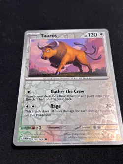 Tauros Reverse Holo NM 128/165 Scarlet & Violet 151 Pokemon Card - NM - Image 4