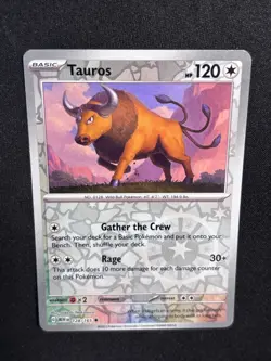Tauros Reverse Holo NM 128/165 Scarlet & Violet 151 Pokemon Card - NM - Image 5