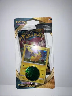 Pokemon Trading Card Game Darkness Ablaze Pikachu SWSH039 Black Star Promo - Image 1