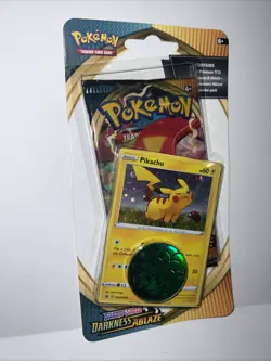 Pokemon Trading Card Game Darkness Ablaze Pikachu SWSH039 Black Star Promo - Image 2