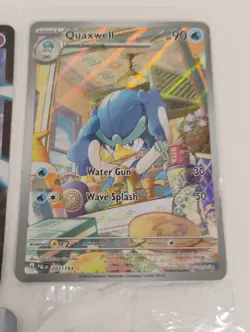 Pokemon Sealed GameStop Promo/Quaxwell Illustration Rare/Full Art Holo Cards - Image 5