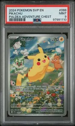 PIKACHU #088 PSA 9 • 2024 SVP: Scarlet & Violet Promo Cards Holo Paldea Chest - Image 1