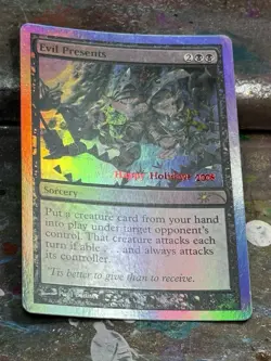 Evil Presents - MtG - 2008 Foil Holiday Promo - Happy Holidays - Image 1
