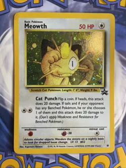 Meowth 10/53 - Black Star Promo - WOTC - Holo - Pokemon TCG - MP+ - Image 1