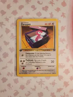 Porygon 48/82 1st Edition Team Rocket Pokemon TCG - Image 1