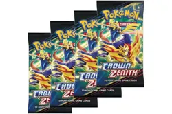 4x Pokemon TCG Crown Zenith Booster Pack New Sealed - Random Art - Image 1