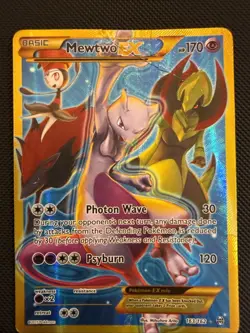 Pokemon TCG Mewtwo EX Full Art Secret Rare 163/162 - 2015 XY Breakthrough NM - Image 1