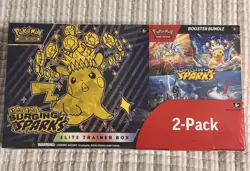 Pokemon Surging Sparks ETB & Booster Bundle Costco 2-pack. Factory Sealed - Image 1