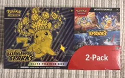 Pokemon Surging Sparks ETB & Booster Bundle Costco 2-pack. Factory Sealed - Image 2