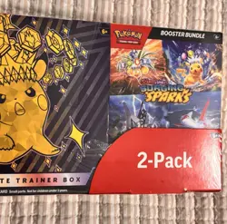 Pokemon Surging Sparks ETB & Booster Bundle Costco 2-pack. Factory Sealed - Image 3