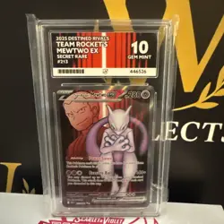 Team Rocket's Mewtwo 213/182 Destined Rivals Pokemon TCG ACE Gem Mint Grade 10 - Image 1