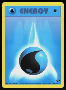 Pokemon Water Energy 132/132 Gym Challenge 1st Edition Near Mint - Image 1