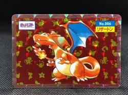 Pokemon Japanese Topsun Charizard 006 #6 Checkered Prism Holo Foil トッフサン リサートン - Image 2