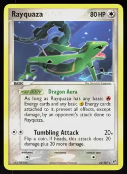 Pokemon Rayquaza 22/107 Deoxys Rare Near Mint - Image 1