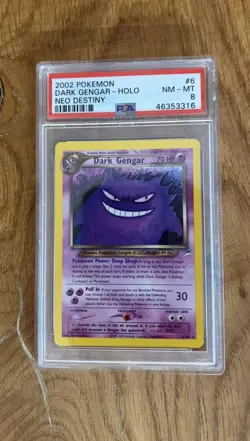 2002 POKEMON NEO DESTINY #6 DARK GENGAR-HOLO PSA 8 Englisch - Image 3