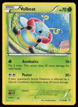 Volbeat 17/160 Common Primal Clash Pokemon Near Mint - Image 1