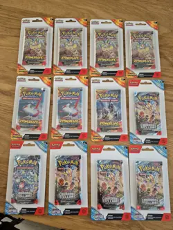 Lot de 12 booster blister pokemon - 7 ev08 + 5 ev07 Fr Neuf Scelle etincelles - Image 1