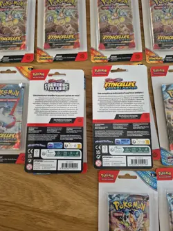 Lot de 12 booster blister pokemon - 7 ev08 + 5 ev07 Fr Neuf Scelle etincelles - Image 2
